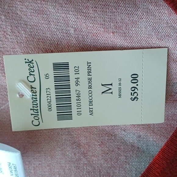 Coldwater Creek Women's Rose Vneck Long Sleeve Sequin Pullover Sweater - Picture 5 of 6